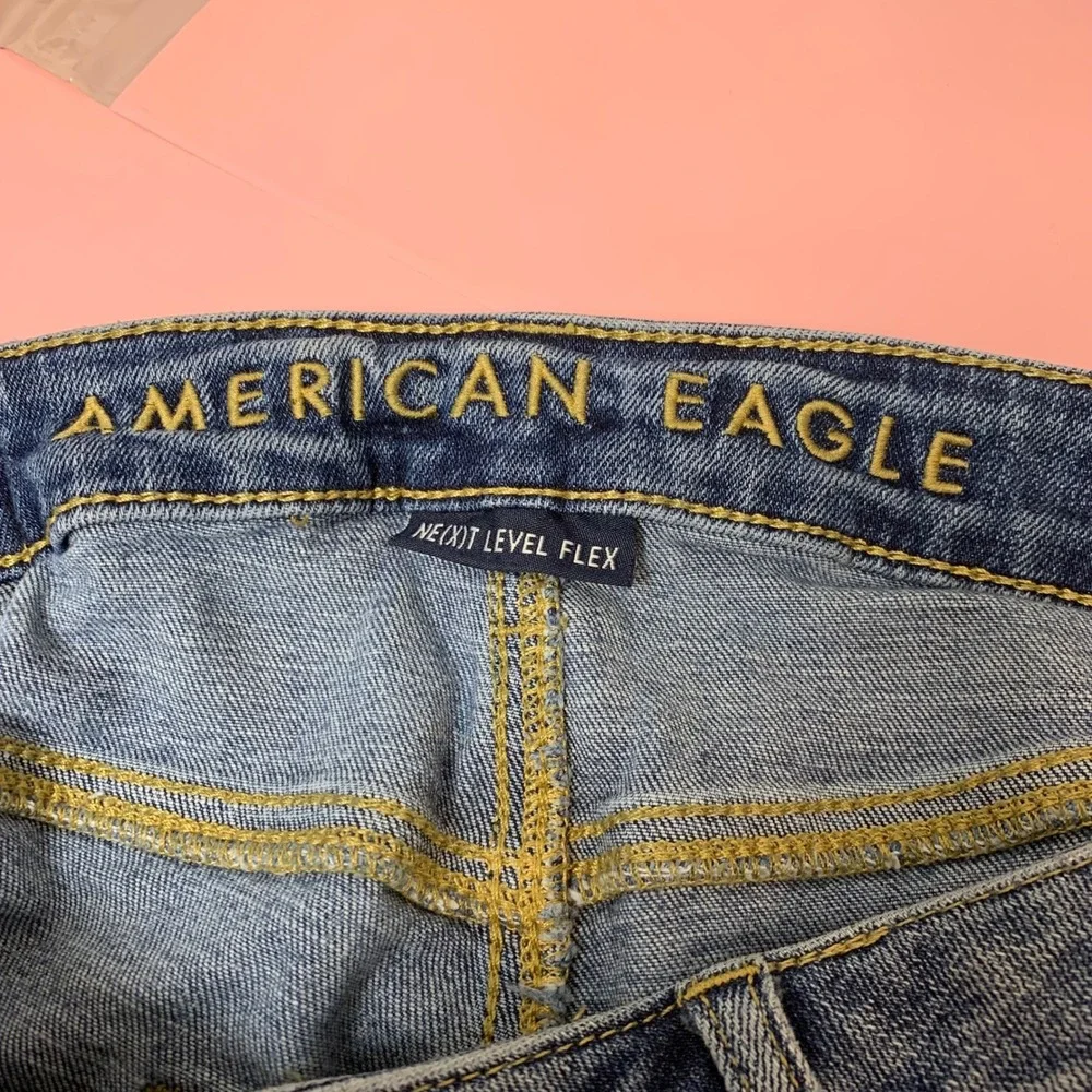 American Eagle Denim Shorts Mens 30 Blue Excellent Distressed Ne(x)t Level Flex